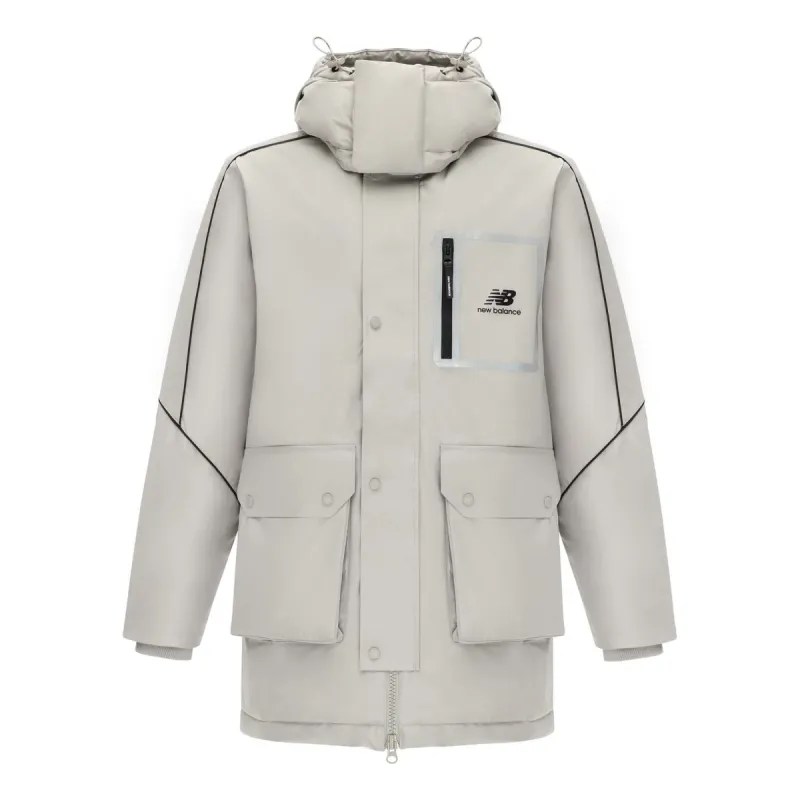 New Balance Sportswear Hooded Jacket 'Grey Black' AMJ14320-ARF sold by KicksCrew