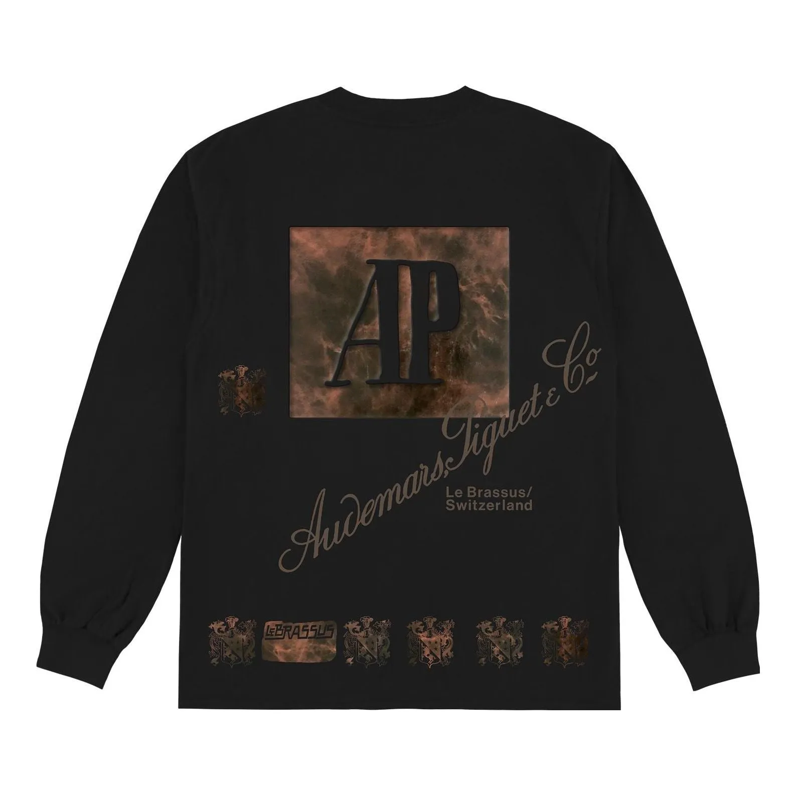 Travis Scott CJ x Audemars Piguet Le Brassus Long Sleeve T-Shirt 'Black' CJAP-LS07 sold by KicksCrew