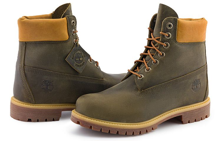 Timberland Premium 6 Inch Waterproof Boot 'Olive Green Yellow' A6291 sold by KicksCrew product image thumbnail 5