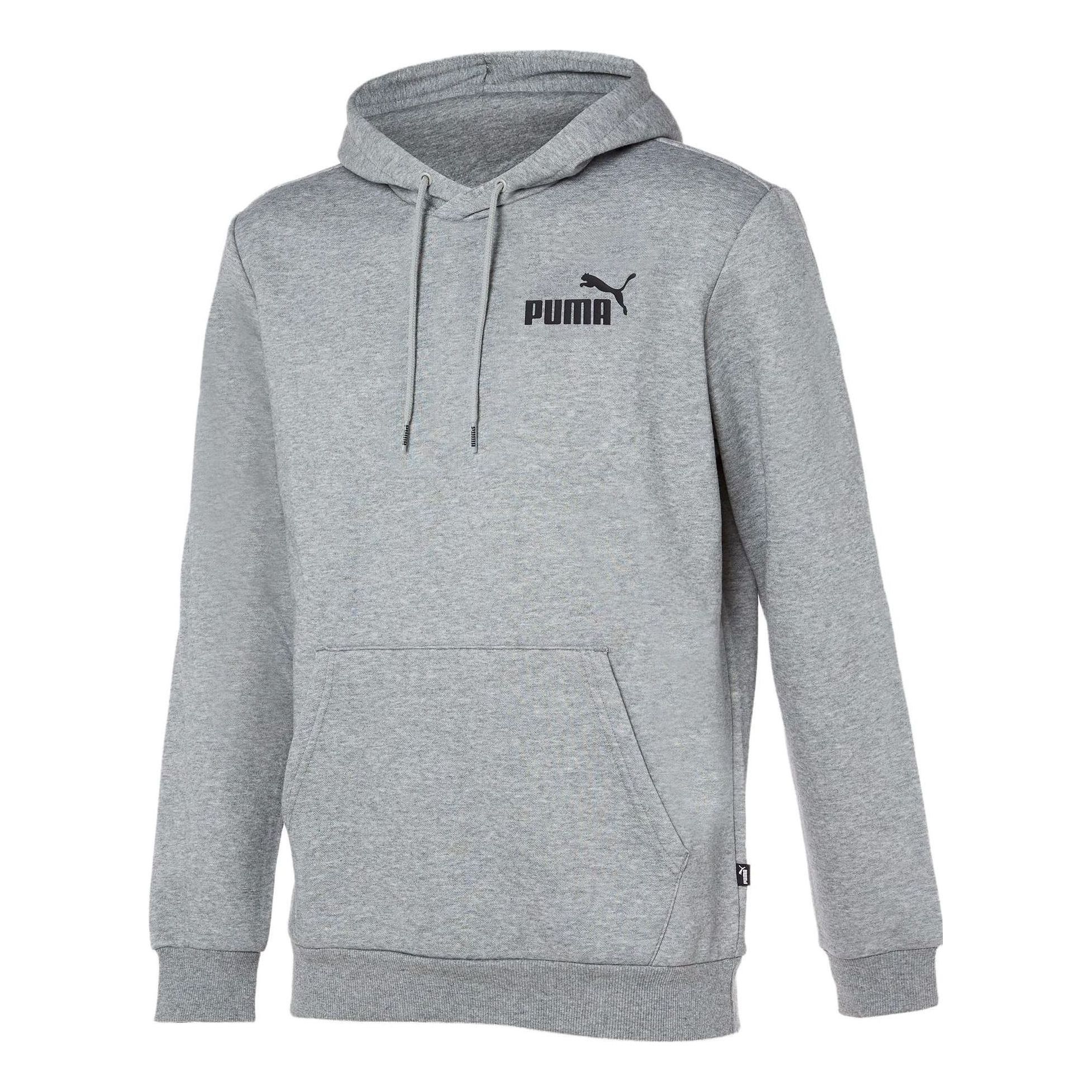 Puma Essentials Small Logo Hoodie 'Grey Black' 586692-03 sold by KicksCrew