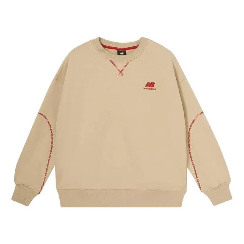 (WMNS) New Balance Athletics LNY French Terry Crewneck 'Brown' AWT31570-BNN sold by KicksCrew