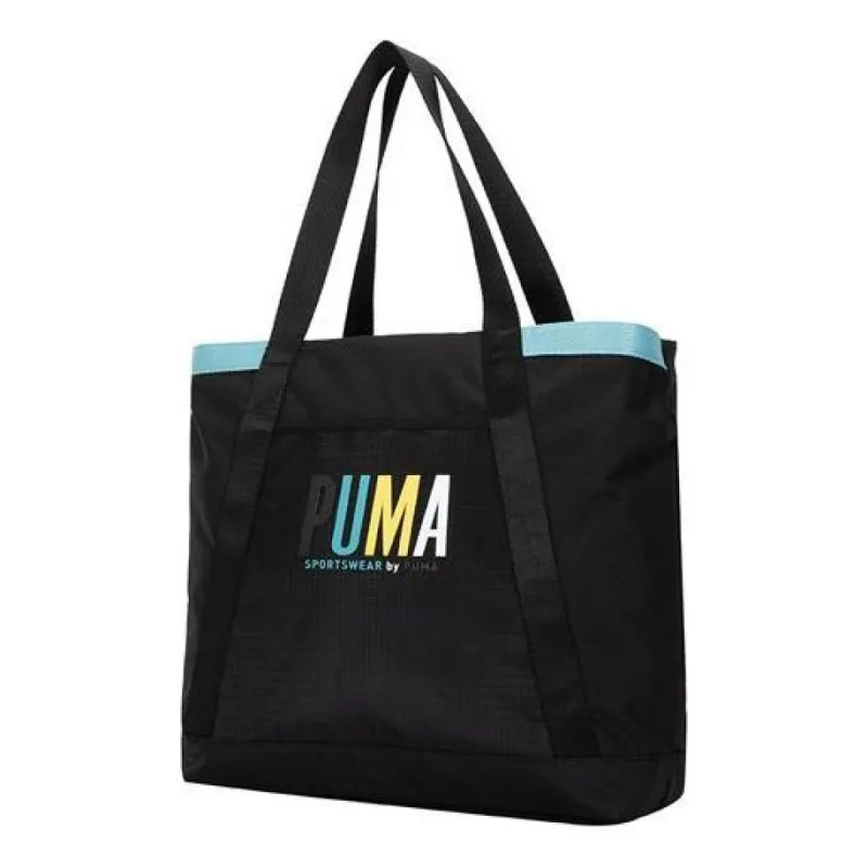 (WMNS) Puma Prime Street Large Shopper Bag 'Black Blue White Yellow' 078754-01 sold by KicksCrew