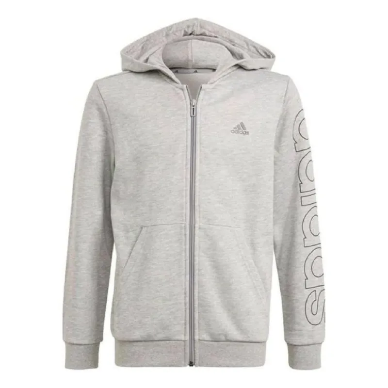 (GS) adidas Essentials Hoodie Asia Sizing 'Black White' GN4039 sold by KicksCrew