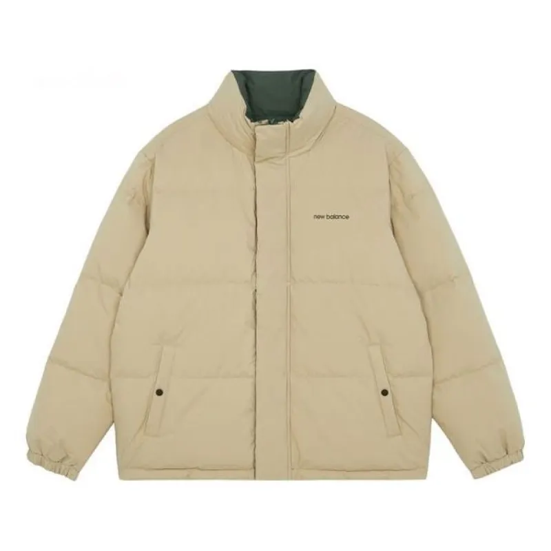 New Balance Warm and Windproof Sports Down Jacket 'Beige Grey' AMJ14306-BEI sold by KicksCrew