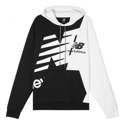 New Balance Splice Logo Hoodie 'White Black' MT11511-BM sold by KicksCrew