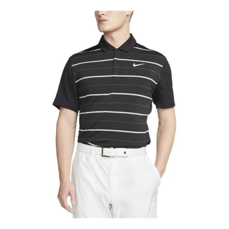 Nike Dri-Fit Tiger Woods Striped Golf Polo Shirt 'Black' DR5318-010 sold by KicksCrew