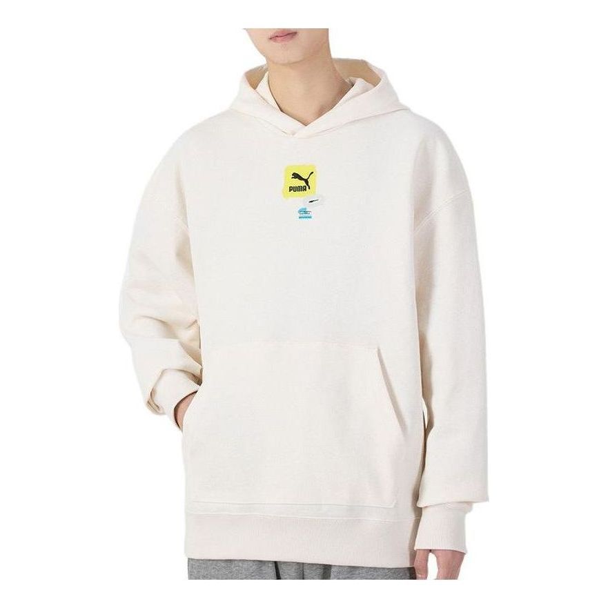 Puma Oversize Trend Graphic Logo Hoodie 'White' 536061-65 sold by KicksCrew