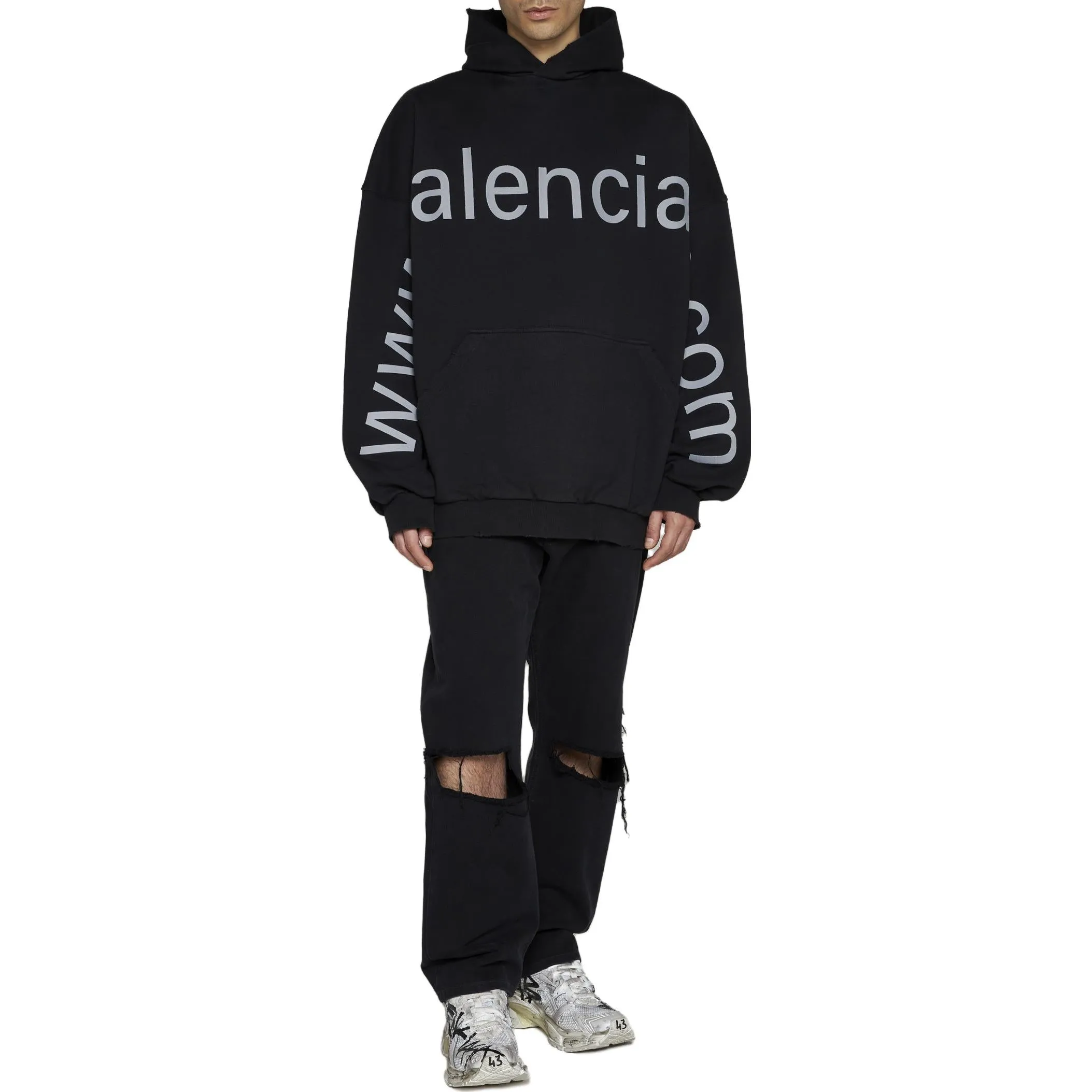 Balenciaga Bal.Com Popover Hoodie 'Black' 739024TOVN98151 sold by KicksCrew product image thumbnail 4