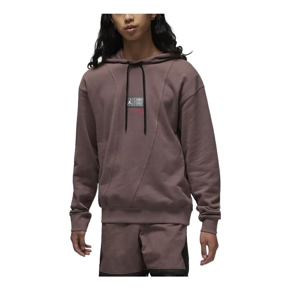 Air Jordan Paris Saint Germain Pullover Hoodie 'Plum Eclipse Bright Crimson' DM3097-291 sold by KicksCrew