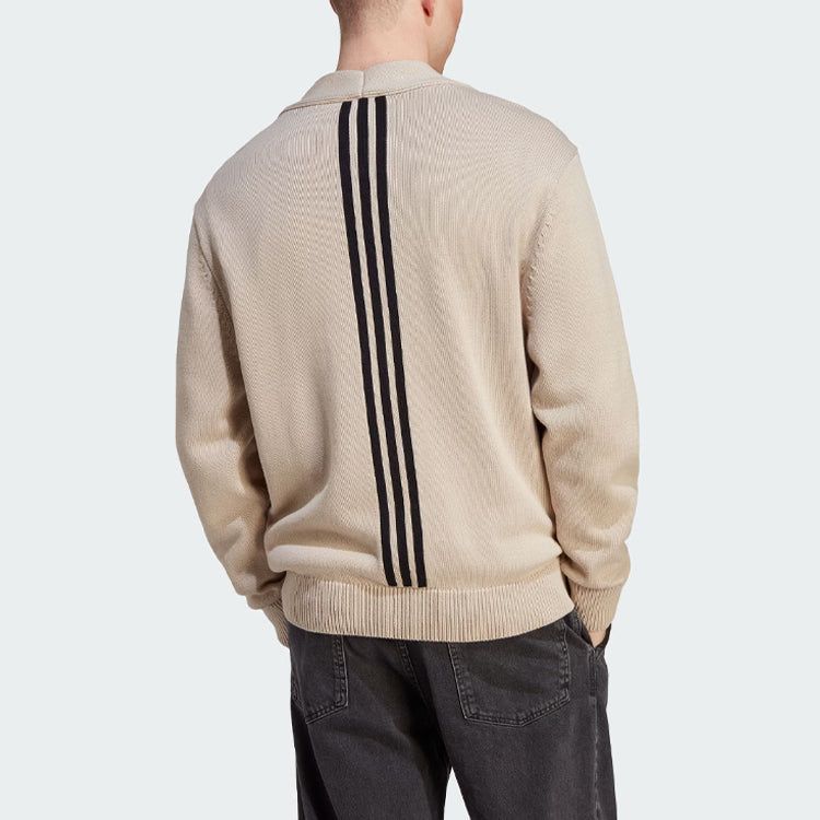 海外限定2XL Adidas RIFTA ストライプカーディガン IM4649 adidas Originals Rifta Oversized Intarsia Cardigan 'Beige