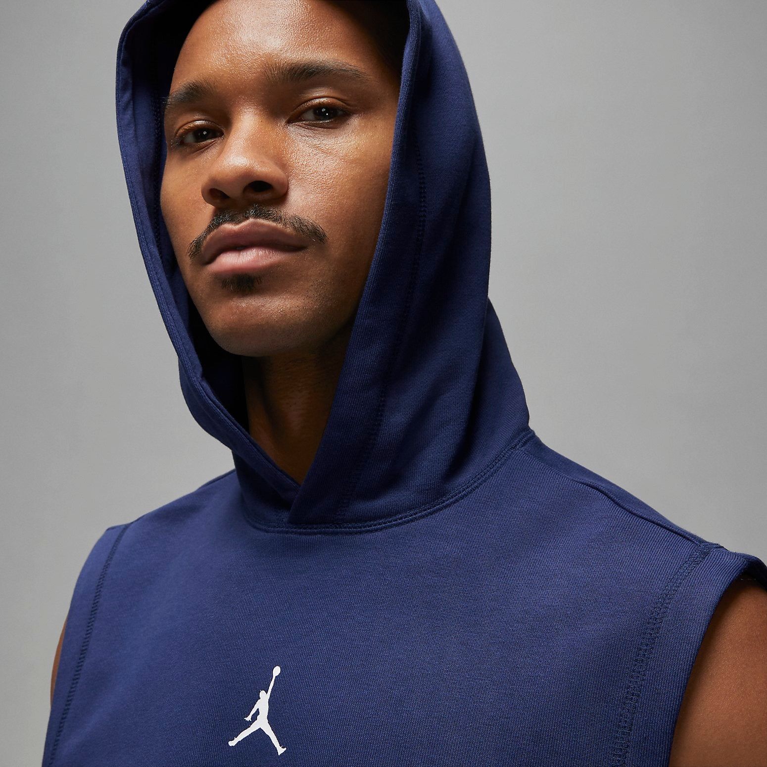 Air Jordan Dri-FIT Sport Men's Fleece Sleeveless Hoodie 'Blue' DZ0572-410 sold by KicksCrew product image thumbnail 3