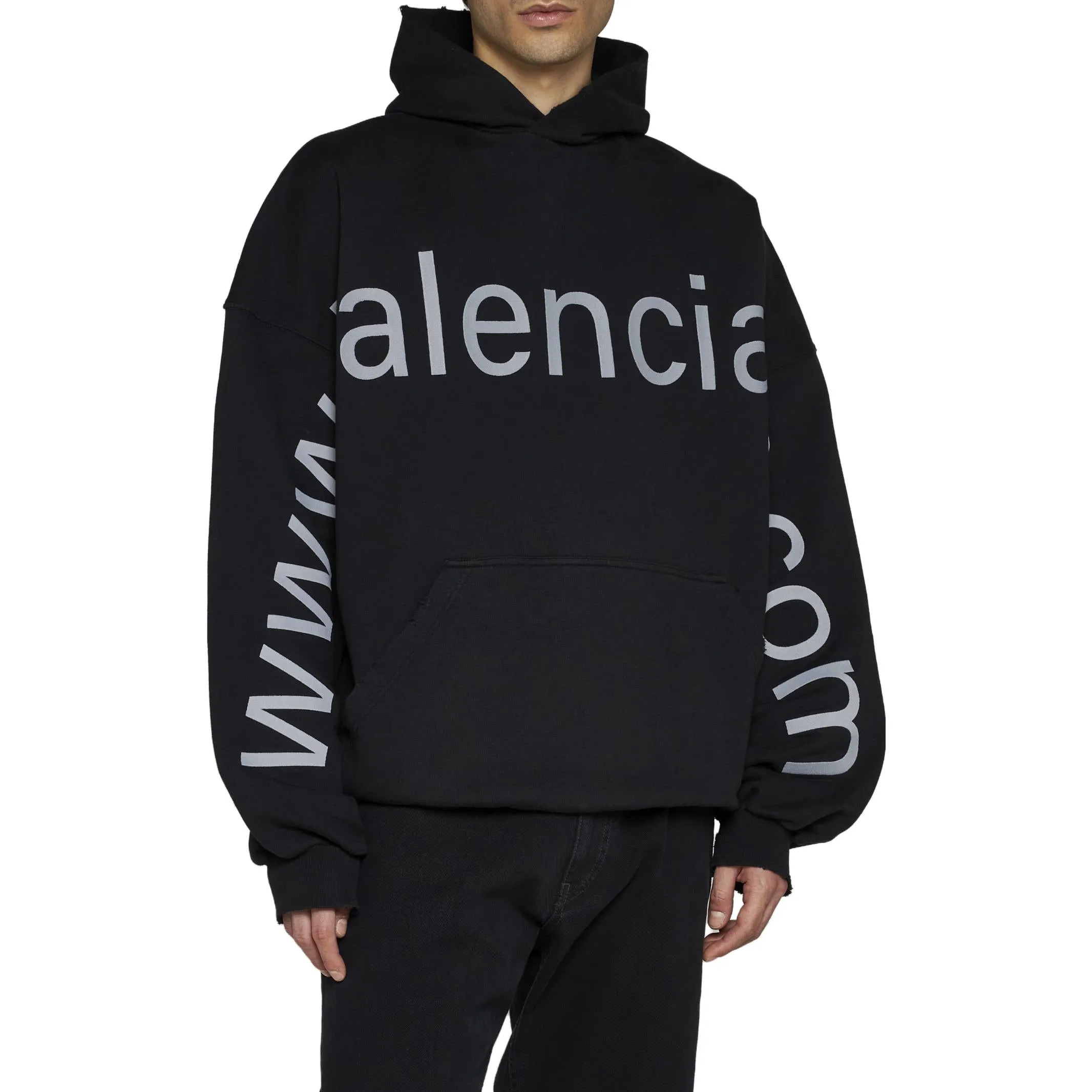 Balenciaga Bal.Com Popover Hoodie 'Black' 739024TOVN98151 sold by KicksCrew product image thumbnail 5
