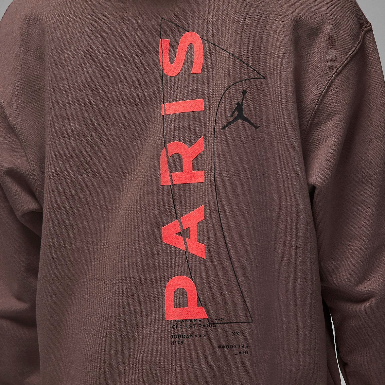 Air Jordan Paris Saint Germain Pullover Hoodie 'Plum Eclipse Bright Crimson' DM3097-291 sold by KicksCrew product image thumbnail 3