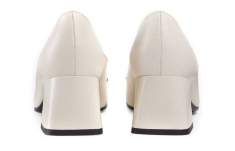 (WMNS) GUCCI Low-heel Pump with Horsebit 'White Leather' 658268-1W600-9022 sold by KicksCrew