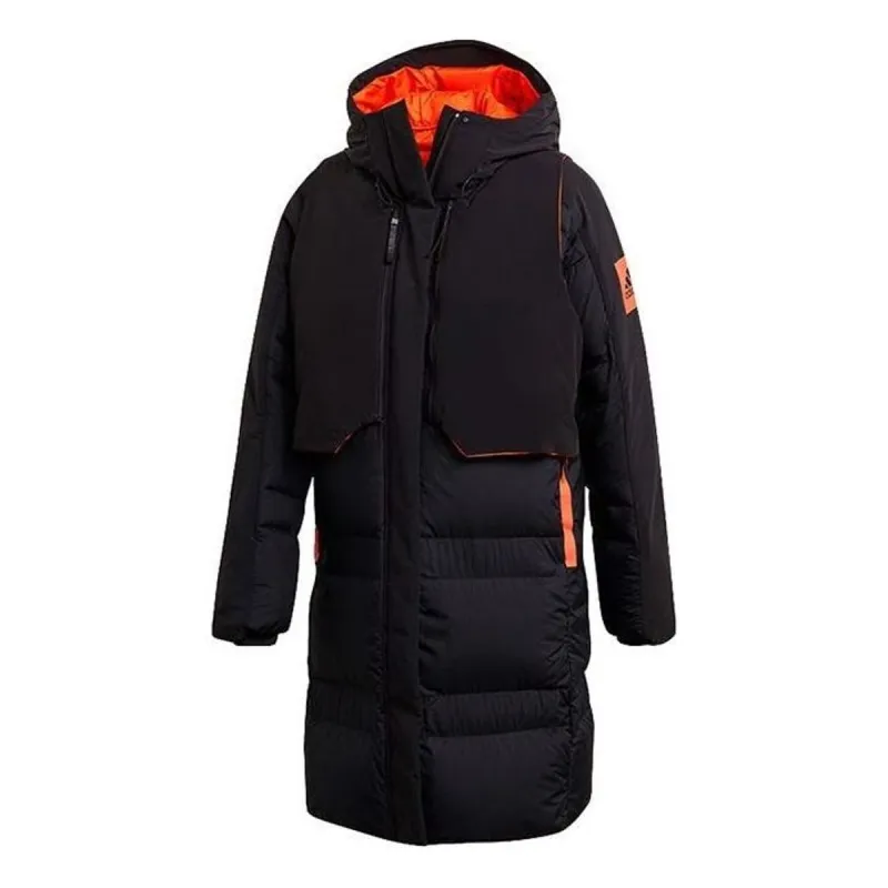 (WMNS) adidas Myshelter Cold.RDY Down Jacket 'Black Orange' FR9529 sold by KicksCrew