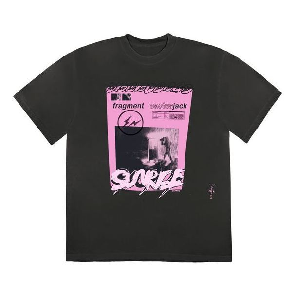 Travis Scott Cactus Jack For Fragment Pink Sunrise T-Shirt 'Washed Black' CJFN-SS29 sold by KicksCrew