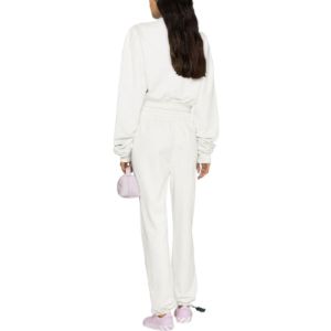 (WMNS) Off-White For All Helvetica Crop Over Crewneck 'White Black' OWBA069S23JER0010410 sold by KicksCrew