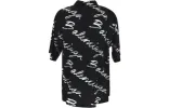 Balenciaga Scribble Logo Short Sleeve Minimal Shirt 'Black White' 681813TML131070 sold by KicksCrew