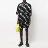 Balenciaga Scribble Logo Short Sleeve Minimal Shirt 'Black White' 681813TML131070 sold by KicksCrew
