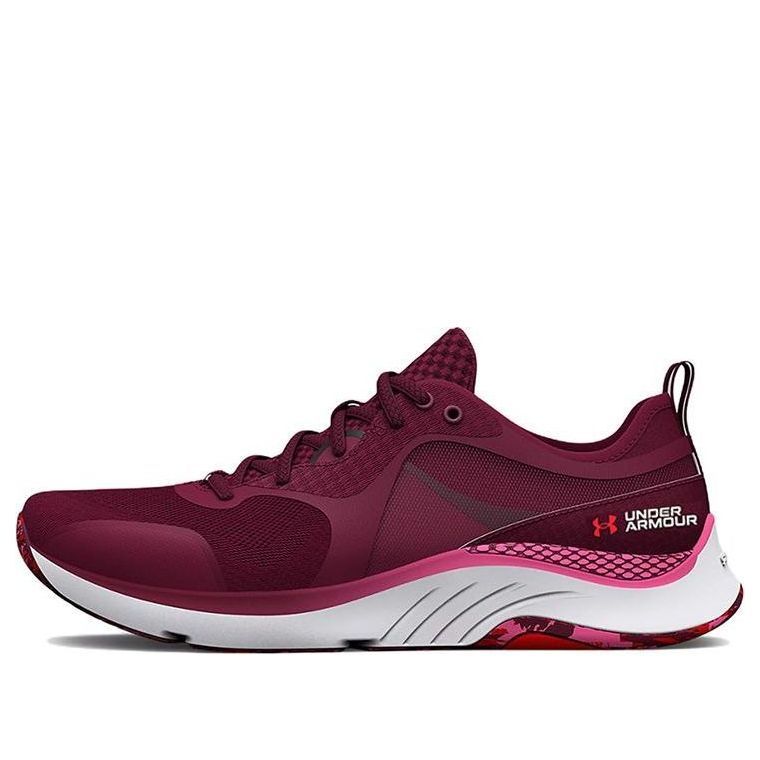 (WMNS) Under Armour HOVR Omnia Printed 'Dark Cherry' 3025736-600 sold by KicksCrew