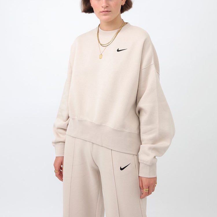 (WMNS) Nike Sportswear Essential Fleece Crew 'Beige' CK0168-140 sold by KicksCrew product image thumbnail 3