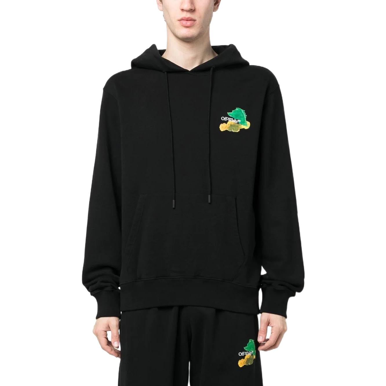 Off-White Brush Arrows Slim Skate Hoodie 'Black Multi-Color' OMBB097S23FLE0041084 sold by KicksCrew product image thumbnail 2