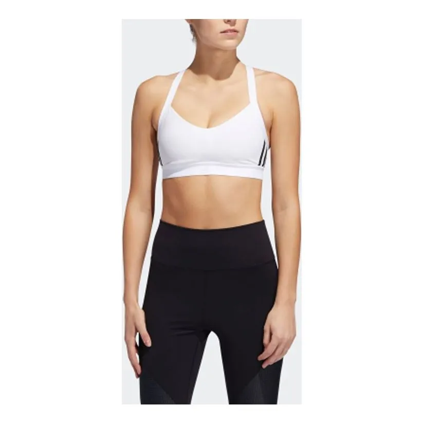 (WMNS) adidas All Me 3 Stripes Bra 'White' EB3668 sold by KicksCrew product image thumbnail 3
