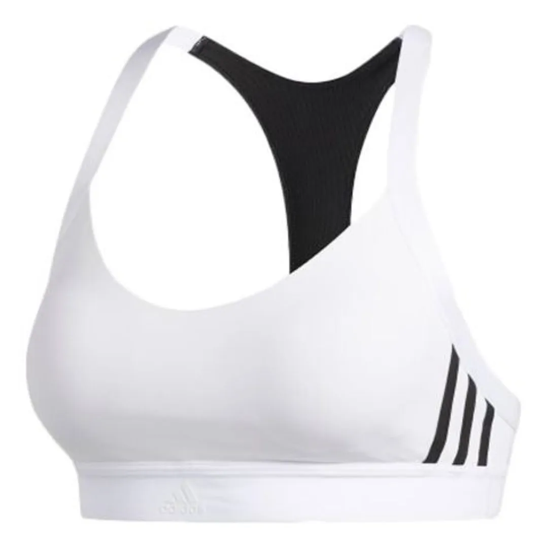 (WMNS) adidas All Me 3 Stripes Bra 'White' EB3668 sold by KicksCrew