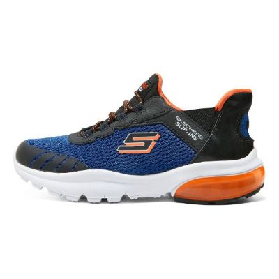 (GS) Skechers Slip-ins Razor Flex Air Sneaker 'Blue Black Orange' 403839L-RYBK sold by KicksCrew