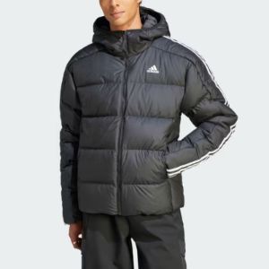 Adidas Essentials Midweight Down Hooded Jacket 'Black' HZ4429 sold by KicksCrew