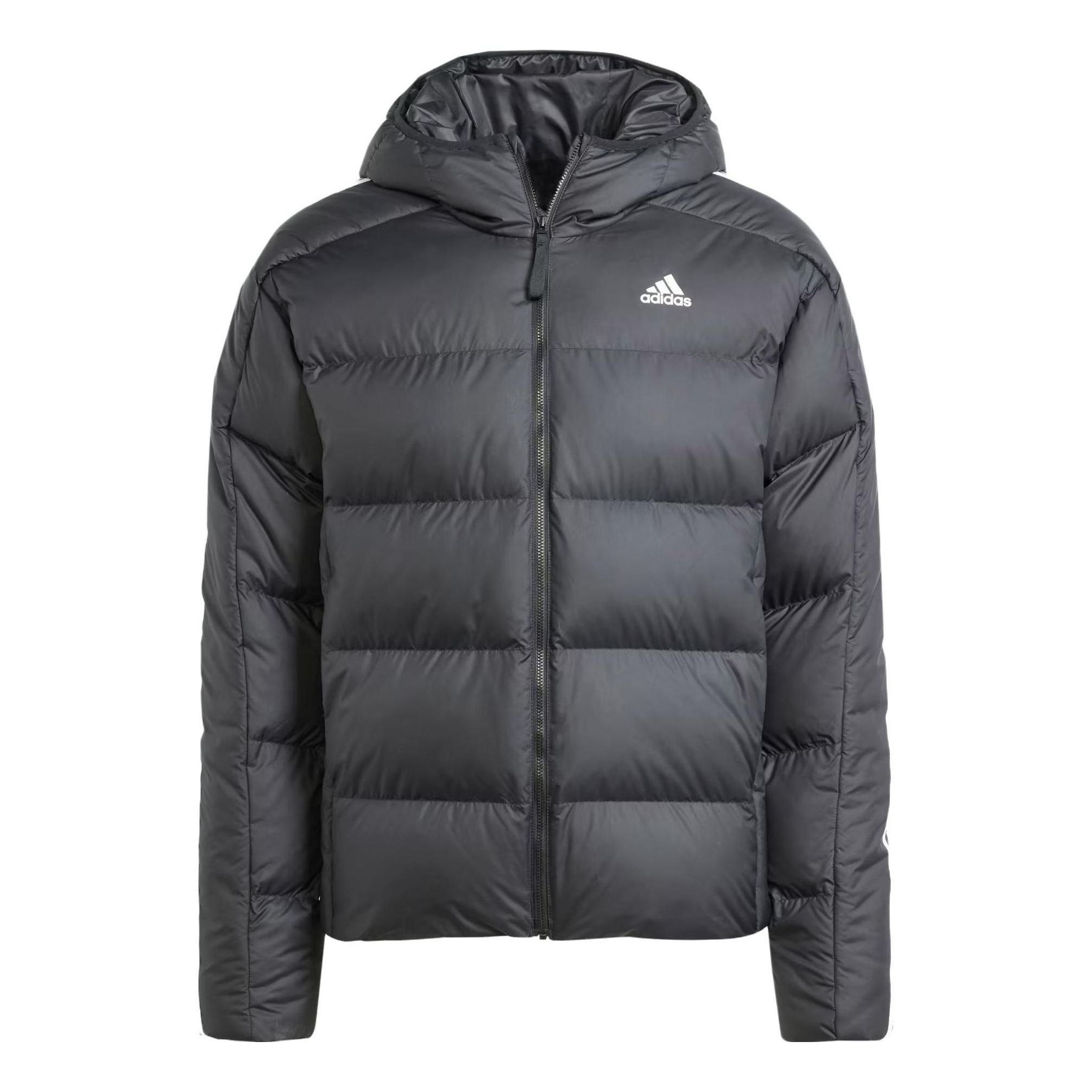 Adidas Essentials Midweight Down Hooded Jacket 'Black' HZ4429 sold by KicksCrew