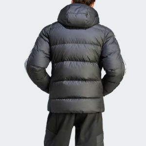 Adidas Essentials Midweight Down Hooded Jacket 'Black' HZ4429 sold by KicksCrew