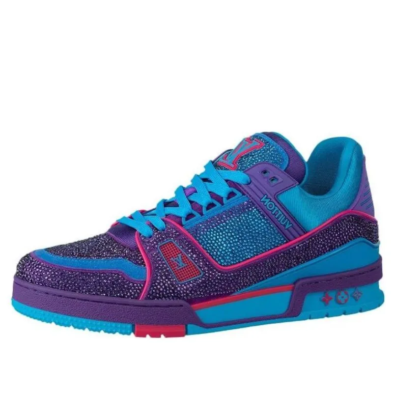 LOUIS VUITTON Trainers 'Blue Purple with Crystals' 1A9JWH sold by KicksCrew