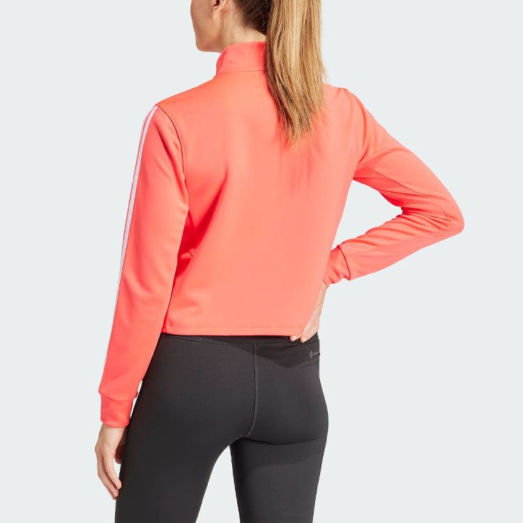 (WMNS) Adidas Aeroready Train Essentials 3-Stripes Track Top 'Pink' IS3976 sold by KicksCrew product image thumbnail 4