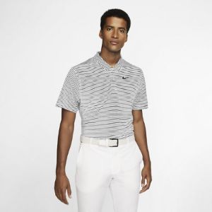 Nike Dri-fit Striped Golf Polo Shirt 'White Black' AJ5482-100 sold by KicksCrew