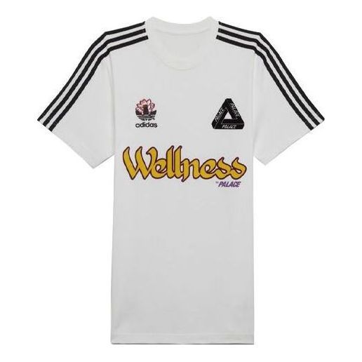 Palace X Adidas Originals Wellness Graphic Short Sleeve T-Shirt 'White' H61822 sold by KicksCrew