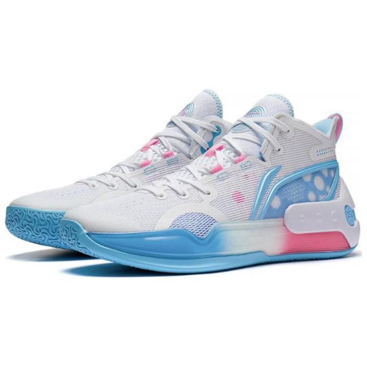 Li-Ning Yushuai 16 Mid 'White Blue Pink' ABAS053-J sold by KicksCrew product image thumbnail 3