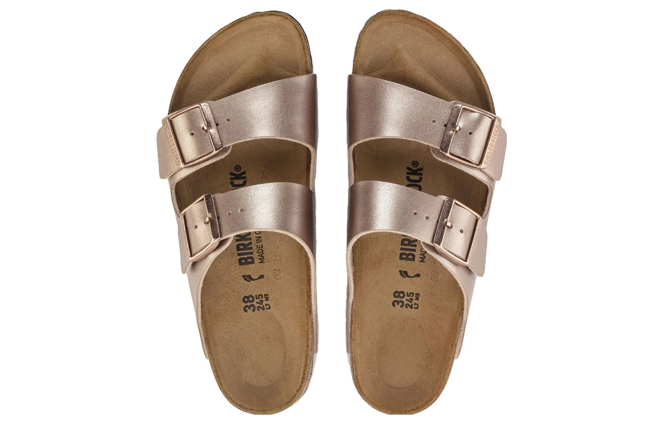 Birkenstock Arizona Birko-Flor Narrow Fit Sandals 'Copper' 1023960 sold by KicksCrew product image thumbnail 4