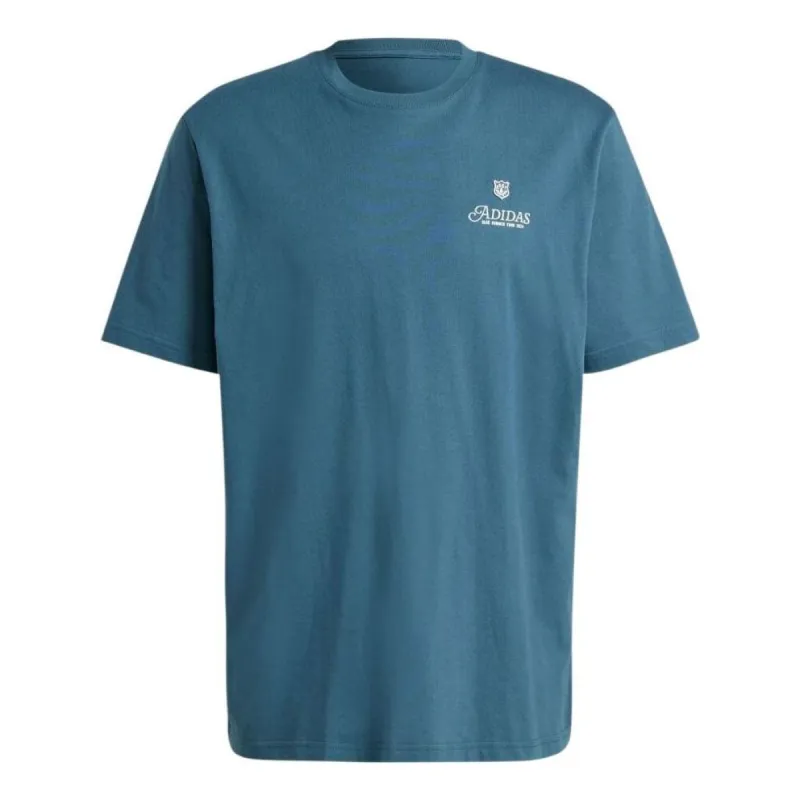 adidas Fire Trefoil Graphic T-shirt 'Turquoise' IS0225 sold by KicksCrew