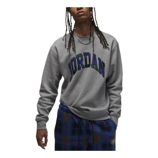 Air Jordan Holiday Fleece Crew Sweatshirt 'Grey' DV1576-091 sold by KicksCrew