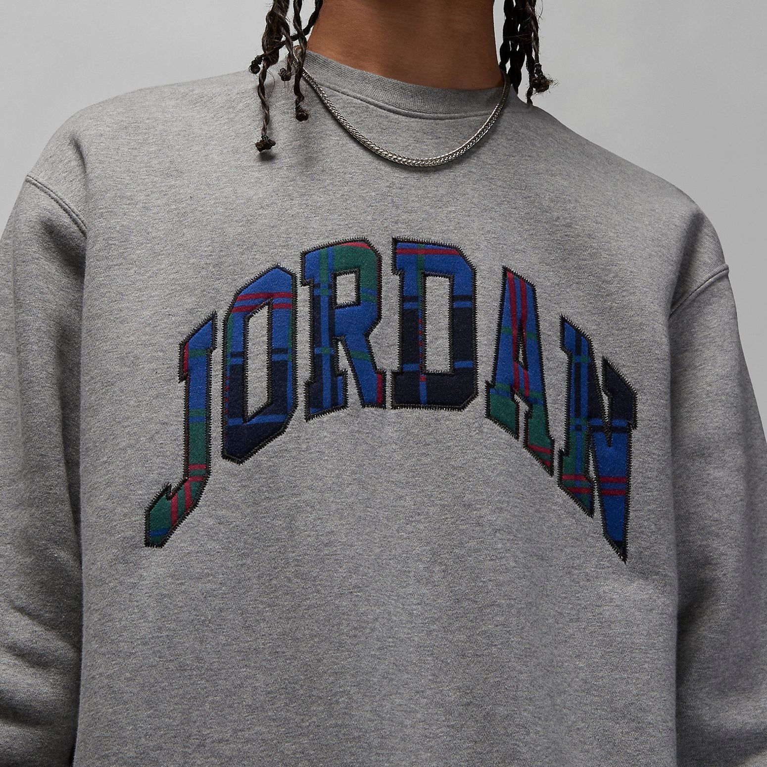 Air Jordan Holiday Fleece Crew Sweatshirt 'Grey' DV1576-091 sold by KicksCrew product image thumbnail 2
