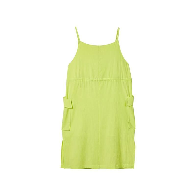 (WMNS) Skechers Solid Color Drawstring Waist Design Loose Sleeveless Dress 'Green' L221W154 sold by KicksCrew product image thumbnail 2