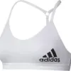 (WMNS) adidas All Me Light Support Training Bra Asia Sizing 'White Black' GM2881 sold by KicksCrew