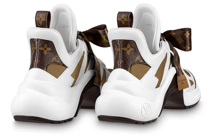 (WMNS) LOUIS VUITTON Archlight 1.0 Sneakers 'White Brown with Brown Ribbon' 1AACQB sold by KicksCrew product image thumbnail 4