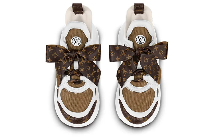 (WMNS) LOUIS VUITTON Archlight 1.0 Sneakers 'White Brown with Brown Ribbon' 1AACQB sold by KicksCrew product image thumbnail 3