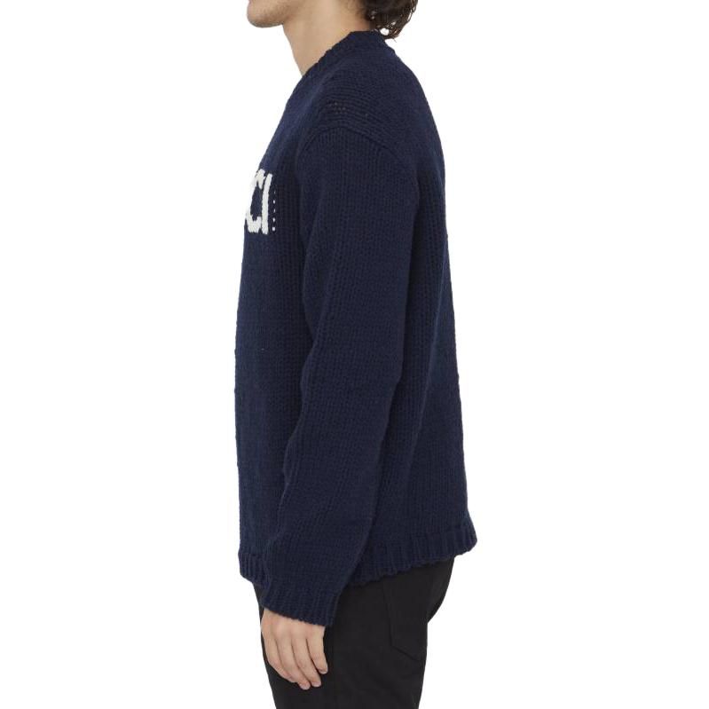 Gucci Knit Wool Jumper With Gucci Intarsia 'Blue Ivory' 761539-XKDK4-4492 sold by KicksCrew product image thumbnail 4