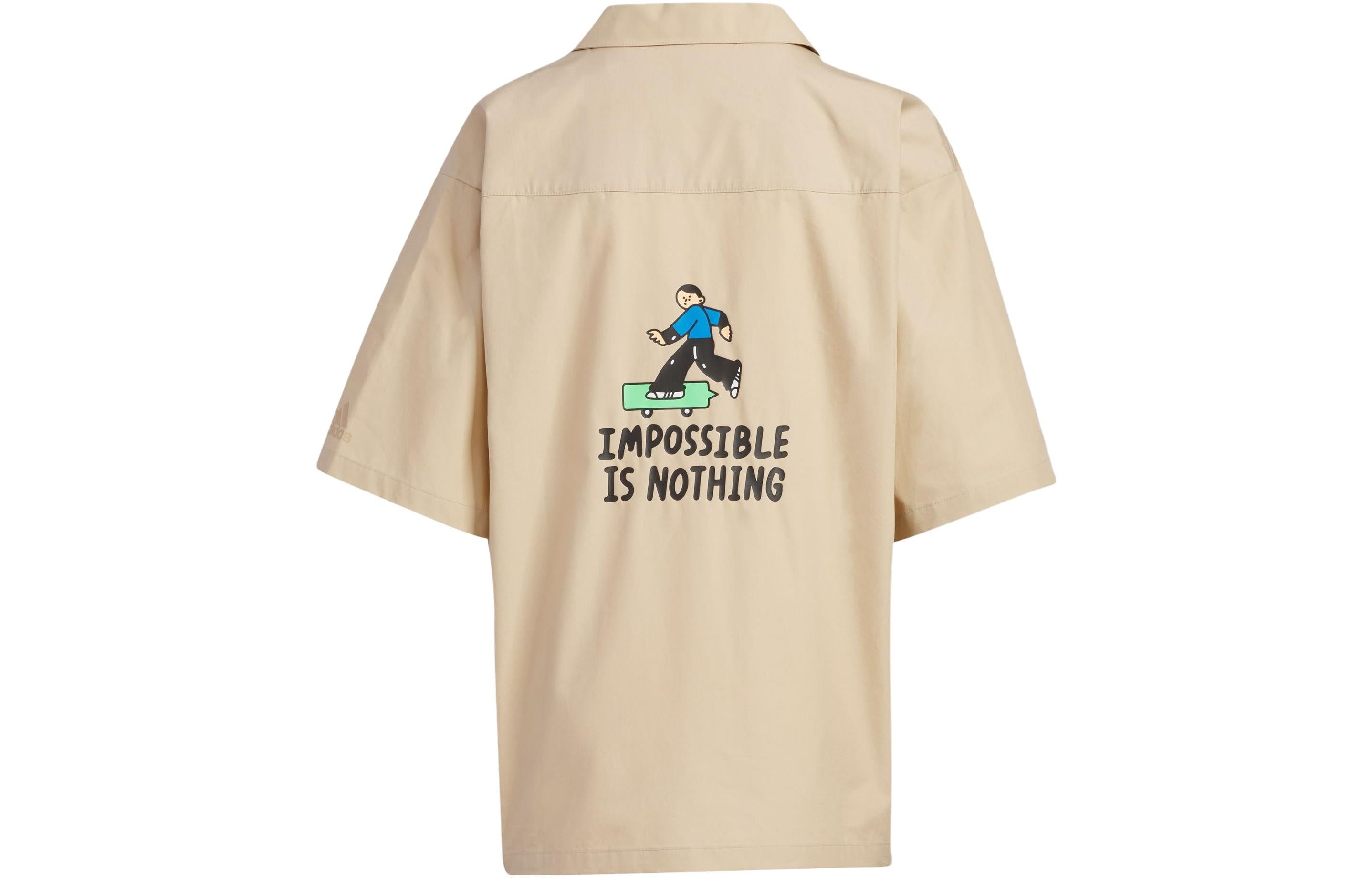 (GS) adidas x Seebin Short Sleeve Shirt 'Tan' IN3269 sold by KicksCrew product image thumbnail 2