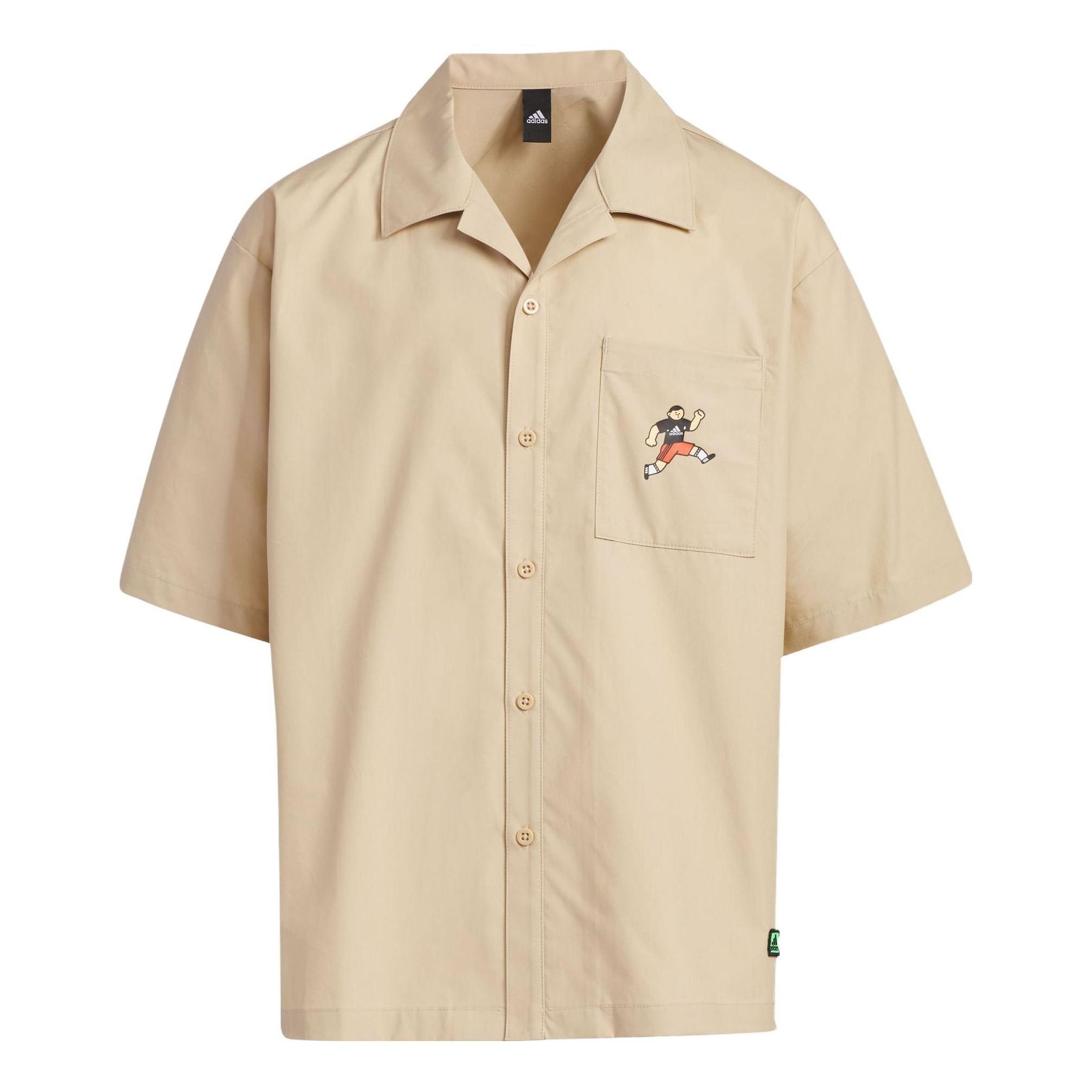 (GS) adidas x Seebin Short Sleeve Shirt 'Tan' IN3269 sold by KicksCrew