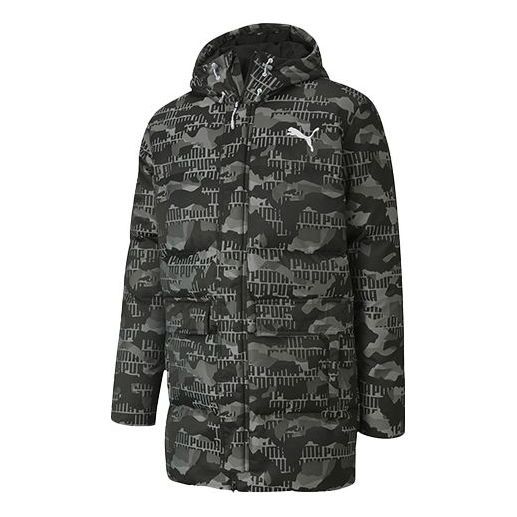 Puma Camo Down Jacket 'Grey Black' 585502-02 sold by KicksCrew