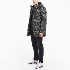 Puma Camo Down Jacket 'Grey Black' 585502-02 sold by KicksCrew